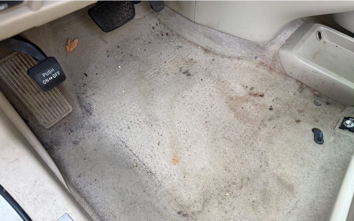 Light carpet deep clean before detailing